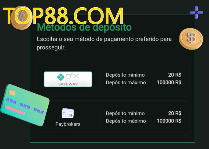 O cassino TOP88.COMbet oferece uma grande variedade de métodos de pagamento